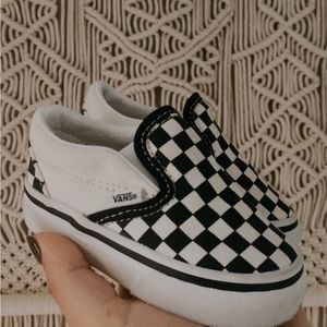 Vans Toddler Checkerboard Classic Slip-On Shoes